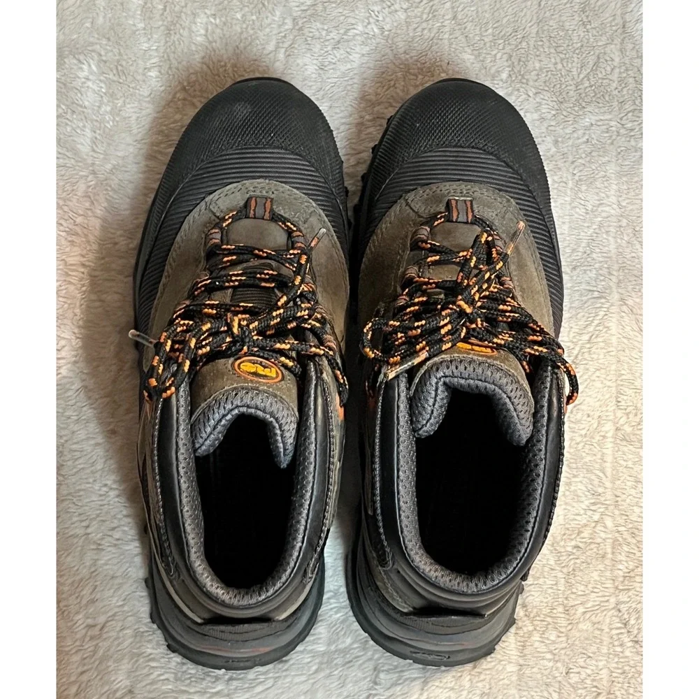 Timberland PRO Mens Work Boots 7.5 Steel Toe Grey‎ Black Hiking Shoes 87030 Y2K